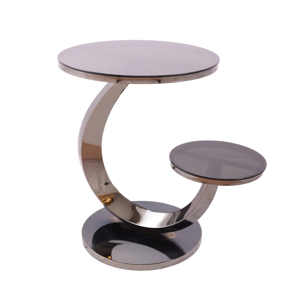 Table, stainless steel, 55×68cm Black PVD - ترابيزه، استالس ستيل، 55×68 سم اسود PVD